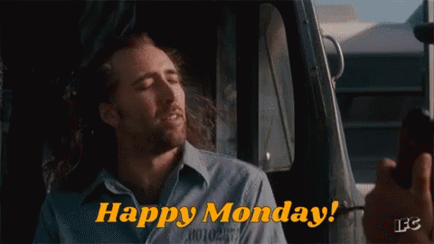 Happy Monday Nicolas Cage GIF - Happy Monday Nicolas Cage GIFs
