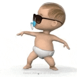 a baby in a diaper is wearing sunglasses and a pacifier in his mouth .