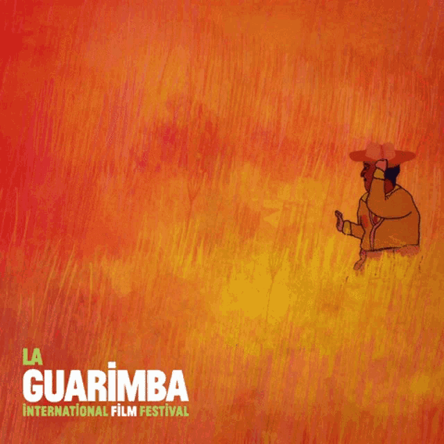 a poster for la guarimba international film festival shows a man and a woman