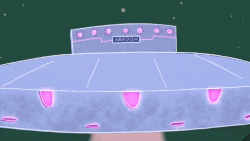 a cartoon illustration of a space ship with the word a dream on the side
