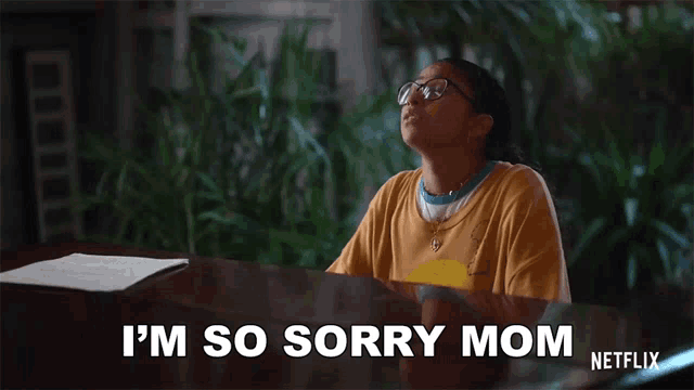 a girl is sitting at a piano and says i 'm so sorry mom netflix
