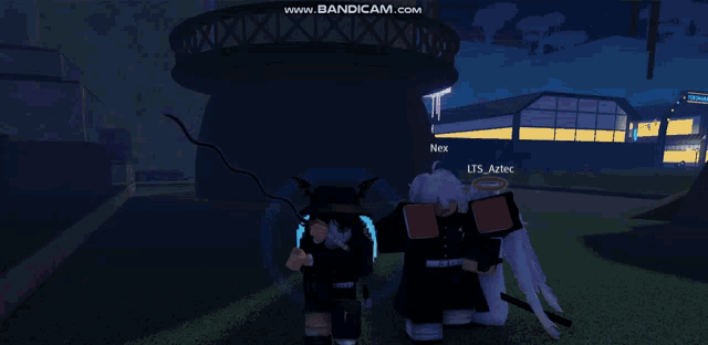 a screenshot of a video game with nex and lts aztec