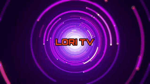 lori tv is written on a purple background with circles