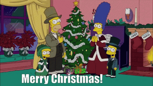 Merry Christmas GIF - Merry Christmas Simpsons GIFs