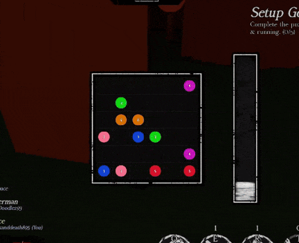 a screenshot of a game that says ' setup ' at the top