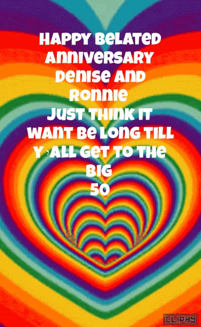 a happy belated anniversary denise and ronnie just think it want be long till y all get to the big 50