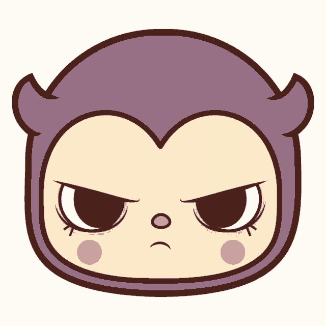 a cartoon of a monkey with an angry look on his face