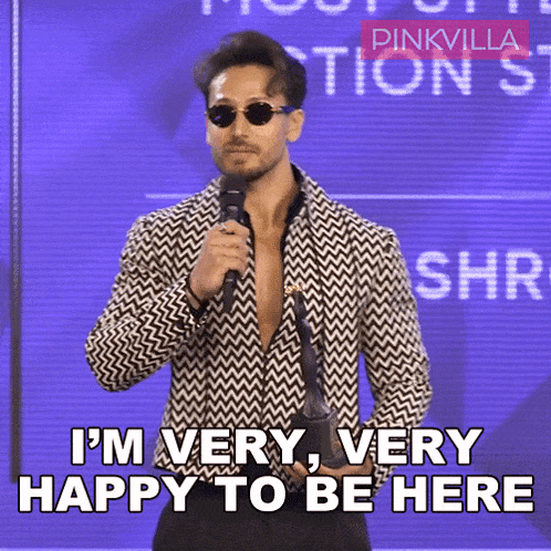 I'M Very Very Happy To Be Here Tiger Shroff GIF - I'M Very Very Happy To Be Here Tiger Shroff Pinkvilla GIFs