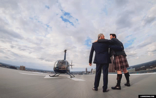 Kilt Helicopter GIF - Kilt Helicopter Gay Wedding GIFs