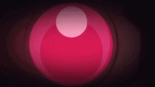 a pink ball with a white circle in the middle