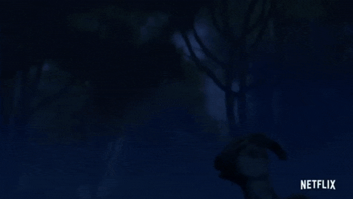 a netflix advertisement shows a person in a forest