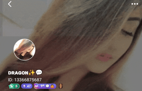 a picture of a woman 's face with the name dragon on it