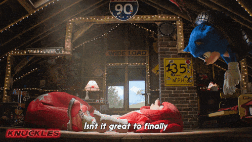 Isn'T It Great To Finally Relax Knuckles GIF - Isn'T It Great To Finally Relax Knuckles Just Chilling Bro GIFs