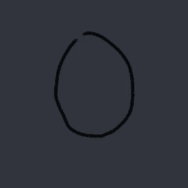 a black circle is drawn on a dark background