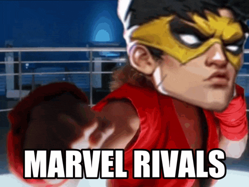 a cartoon character with the words marvel rivals written on it