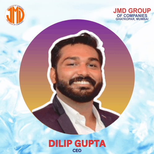a picture of a man with the name dilip gupta on the bottom