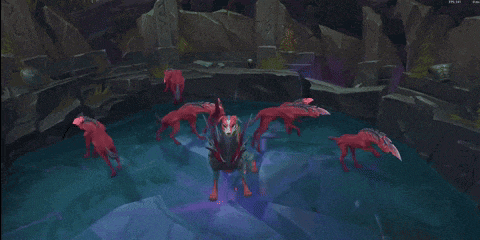 a screenshot of a video game shows a group of monsters