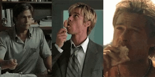 Brad Pitt Eat GIF - Brad Pitt Eat Chew GIFs
