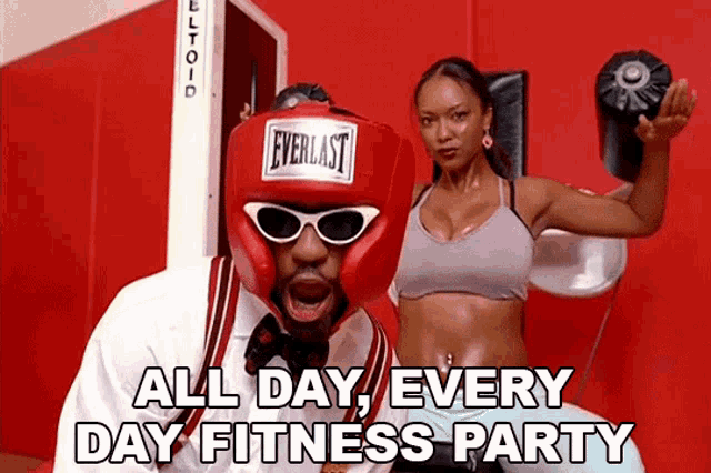 All Day Every Day Fitness Party Kanye West GIF - All Day Every Day Fitness Party Kanye West The New Workout Plan Song GIFs