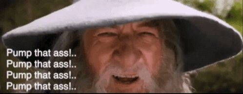 Gandalf Funny GIF - Gandalf Funny Pump That Ass GIFs