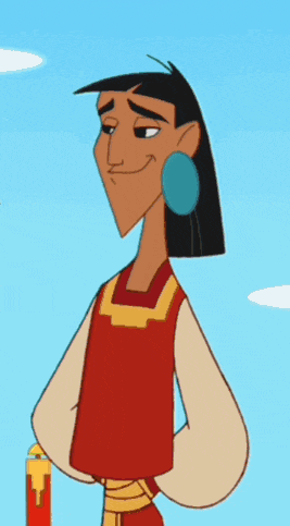 a cartoon character wearing earrings and a red shirt