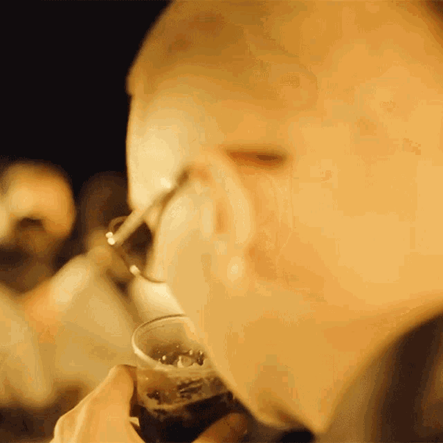 Drinking Aitch GIF - Drinking Aitch Cheque Song GIFs