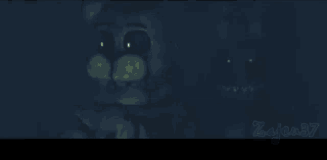 a screenshot of five nights at freddy 's with a bear and bonnie