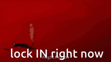 a picture of a person with the words lock in right now written on it