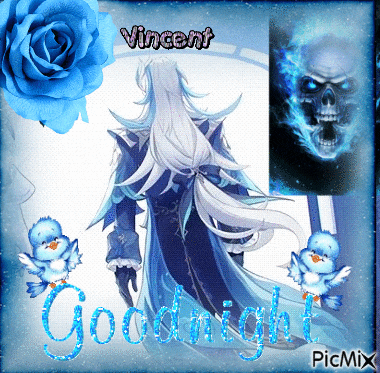 a picture of a ghost rider with the words goodnight written on it