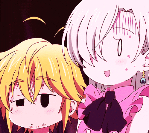 a couple of anime characters one of which has the letter o on her face