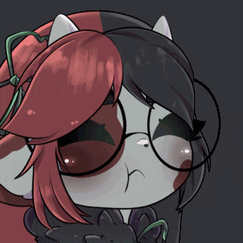 a cartoon character with glasses and red hair looks sad