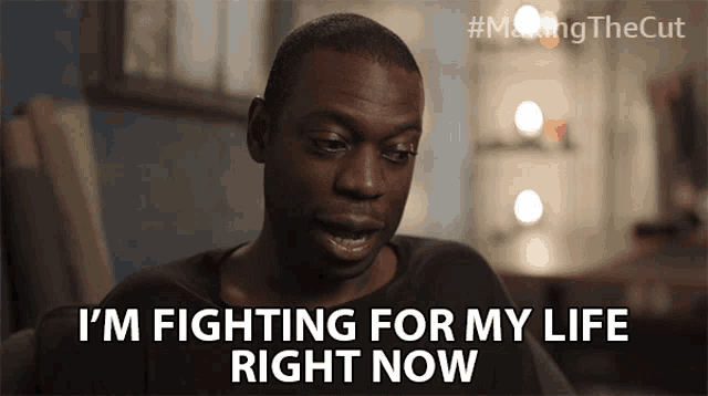 a man says " i 'm fighting for my life right now " in a video