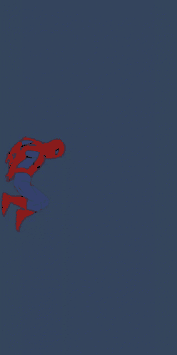 a cartoon of a spider man jumping in the air