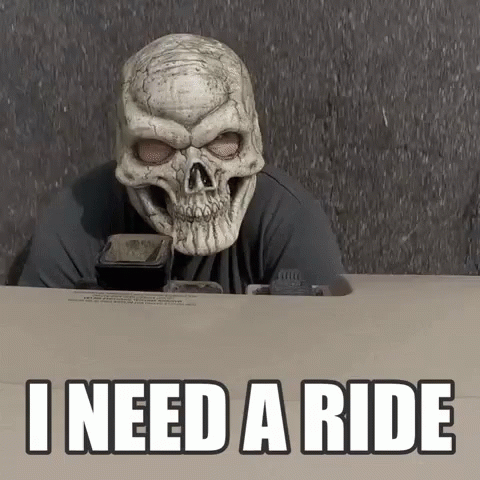 I Need A Ride Ride GIF - I Need A Ride Ride Skull GIFs