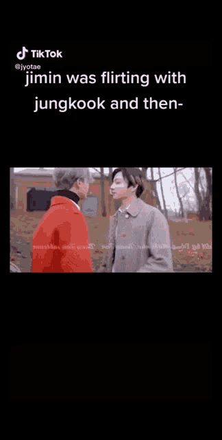 jimin was flirting with jungkook and then-