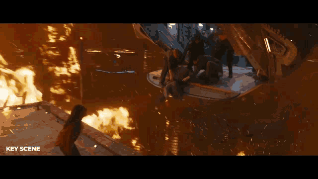a scene from a movie with the words key scene at the top