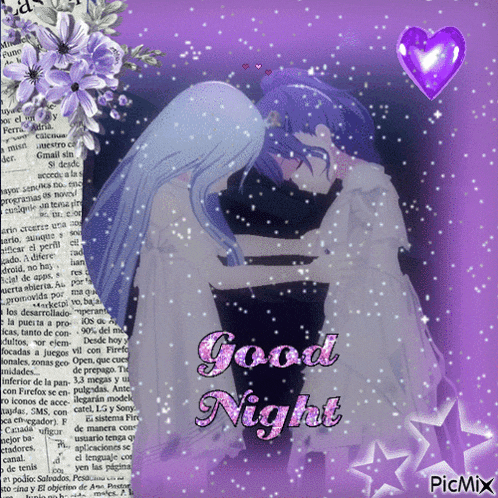 a picture of two girls hugging with the words good night