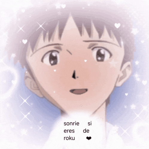 a picture of a boy with the words sonrie si eres de roku on the bottom