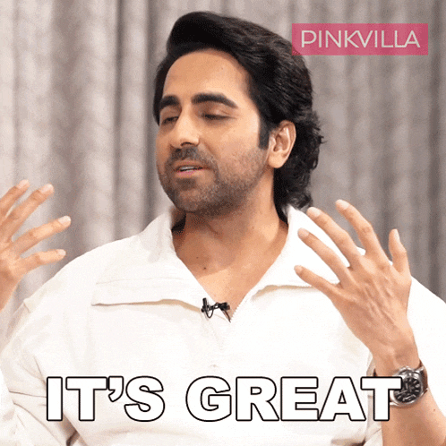 a man says it 's great while wearing a white shirt