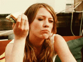 Totally GIF - Hilary Duff Chewing GIFs