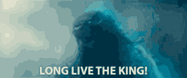 a blue background with the words long live the king