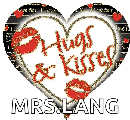 a heart with the words " hugs and kisses " written on it