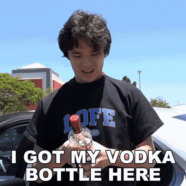 I Got My Vodka Bottle Here Lofe GIF - I Got My Vodka Bottle Here Lofe I Have My Drink Here GIFs