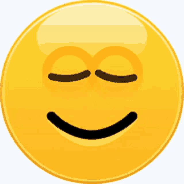 a smiley face with eyes closed and a big smile