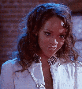 a woman in a white jacket says i do .