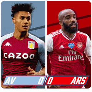 two soccer players one from cazoo and the other from arsenal are standing next to each other