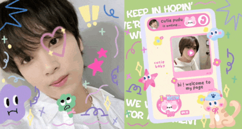 a picture of a boy with the words keep in hopin written on the bottom