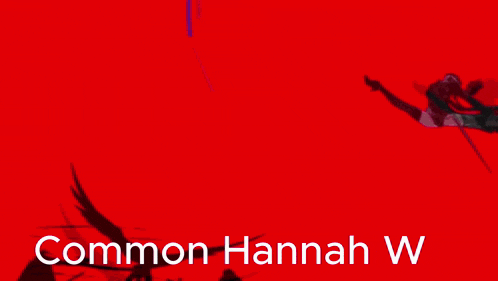 a cartoon of a woman with red hair and the words " common hannah w " on the bottom
