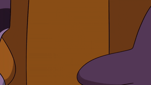 a cartoon character holding a book and a stick