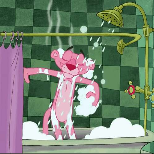 Bath Pink Panthere GIF - Bath Pink Panthere GIFs